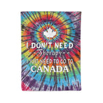 Scotstee Shop - Scotstee Shop Blanket Go To Canada Swirl Tie Dye Cornhole Hippie Rainbow Fleece Blanket