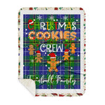 Personalized Gift Tartan Plaid Blanket Clan Turnbull Hunting With Christmas Cookie Baking Crew Christmas Gift Sherpa Blanket, tartan sherpa blanket,buffalo plaid sherpa blanket,christmas sherpa blanket,Christmas Throw Blanket,green plaid sherpa blanket,green sherpa blanket