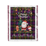 Personalized Gift Tartan Plaid Blanket Clan MacDonell Of Glengarry Modern With Funny Santa Snowman Reindeer Merry Christmas Fleece Blanket, Home Living Room, Plaid Blanket, Tartan Blanket, Scottish Blanket, Buffalo fleece blanket, Christmas Blanket