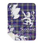 Sherpa Blanket - Tartan Blanket Thistle and Lion Scottish Clan Kinnaird Plaid Blanket, plaid sherpa blanket queen,purple sherpa blanket,queen sherpa blanket,queen size sherpa blanket,red sherpa blanket,scottish tartan blankets,sherpa blanket,sherpa christmas blanket