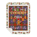 Personalized Gift Tartan Plaid Blanket Clan Dalrymple Orginal With Christmas Cookie Baking Crew Christmas Gift Sherpa Blanket, tartan sherpa blanket,buffalo plaid sherpa blanket,christmas sherpa blanket,Christmas Throw Blanket,green plaid sherpa blanket,green sherpa blanket