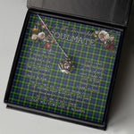 To My Beautiful Soulmate Necklace In Your Eyes I Have Found My Home Clan Gordon Modern Tartan Crown Pendant Necklace