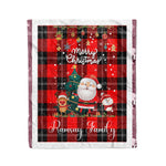 Personalized Gift Tartan Plaid Blanket Clan Ramsay Modern With Funny Santa Snowman Reindeer Merry Christmas Fleece Blanket, Home Living Room, Plaid Blanket, Tartan Blanket, Scottish Blanket, Buffalo fleece blanket, Christmas Blanket