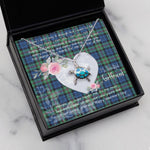Sea Turtle Necklace Gift for My Beautiful Girlfriend Valentines Necklace Clan Baird Ancient Tartan Blue Turtle Necklace