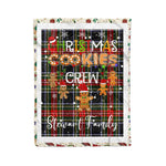 Personalized Gift Tartan Plaid Blanket Clan Stewart High Stewards With Christmas Cookie Baking Crew Christmas Gift Blanket, Plaid Blanket, Christmas Fleece Blanket, Christmas Blanket, Tartan Blanket, Scottish Blanket, Scotland Blanket, Family Name Blanket, Custom Blanket, Personalized Blanket