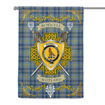 House Flag - Boswell Irish Shield Celtic Cross Tartan Garden Flag St Patrick's Day Garden Flag