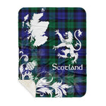 Sherpa Blanket - Tartan Blanket Thistle and Lion Scottish Clan Blackwatch Plaid Blanket, plaid sherpa blanket queen,purple sherpa blanket,queen sherpa blanket,queen size sherpa blanket,red sherpa blanket,scottish tartan blankets,sherpa blanket,sherpa christmas blanket