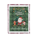 Personalized Gift Tartan Plaid Blanket Clan MacDonald Lord Of The Isles With Funny Santa Snowman Reindeer Merry Christmas Fleece Blanket, Home Living Room, Plaid Blanket, Tartan Blanket, Scottish Blanket, Buffalo fleece blanket, Christmas Blanket-Recovered