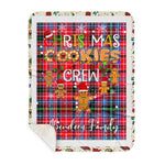 Personalized Gift Tartan Plaid Blanket Clan Aberdeen With Christmas Cookie Baking Crew Christmas Gift Sherpa Blanket, tartan sherpa blanket,buffalo plaid sherpa blanket,christmas sherpa blanket,Christmas Throw Blanket,green plaid sherpa blanket,green sherpa blanket