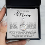 Rising Phoenix Necklace - To My Loving Mom Gift for Mother Necklace Sentimental Mothers Day Thoughtful Present From Son