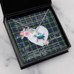 Sea Turtle Necklace Gift for My Beautiful Girlfriend Valentines Necklace Clan Lamont Tartan Blue Turtle Necklace