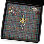 To My Beautiful Soulmate Sunflower Necklace In Your Eyes I Have Found My Home Clan MacDuff Hunting Ancient Tartan Jewelry For Girlfriend, Tartan Sunflower Pendant Necklace, Scottish Tartan Jewelry, valentine necklace, necklace girlfriend, necklace for wife, cute necklaces for girlfriend, jewelry for girlfriend, to my soulmate necklace, to my future wife necklace