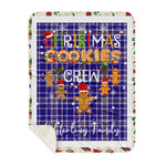 Personalized Gift Tartan Plaid Blanket Clan Ochterlony With Christmas Cookie Baking Crew Christmas Gift Sherpa Blanket, tartan sherpa blanket,buffalo plaid sherpa blanket,christmas sherpa blanket,Christmas Throw Blanket,green plaid sherpa blanket,green sherpa blanket