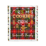 Personalized Gift Tartan Plaid Blanket Clan Somerville With Christmas Cookie Baking Crew Christmas Gift Blanket, Plaid Blanket, Christmas Fleece Blanket, Christmas Blanket, Tartan Blanket, Scottish Blanket, Scotland Blanket, Family Name Blanket, Custom Blanket, Personalized Blanket