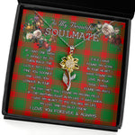 To My Beautiful Soulmate Sunflower Necklace In Your Eyes I Have Found My Home Clan Middleton Tartan Jewelry For Girlfriend, Tartan Sunflower Pendant Necklace, Scottish Tartan Jewelry, valentine necklace, necklace girlfriend, necklace for wife, cute necklaces for girlfriend, jewelry for girlfriend, to my soulmate necklace, to my future wife necklace