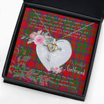 Gift For My Beautiful Girlfriend Necklace Valentine Necklace Clan MacKintosh Modern Tartan Cross Dancing Necklace Scottish Tartan Jewelry