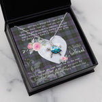 Sea Turtle Necklace Gift for My Beautiful Girlfriend Valentines Necklace Clan Clergy Purple Tartan Blue Turtle Necklace