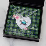 Sea Turtle Necklace Gift for My Beautiful Girlfriend Valentines Necklace Clan Blackadder Tartan Blue Turtle Necklace