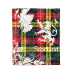 Scotstee Shop Tartan Plaid Fleece Blankets Thistle and Lion Scottish Clan Masterton Bcn Plaid Blanket