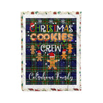 Personalized Gift Tartan Plaid Blanket Clan Colquhoun With Christmas Cookie Baking Crew Christmas Gift Blanket, Plaid Blanket, Christmas Fleece Blanket, Christmas Blanket, Tartan Blanket, Scottish Blanket, Scotland Blanket, Family Name Blanket, Custom Blanket, Personalized Blanket