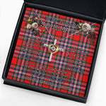 To My Beautiful Soulmate Necklace In Your Eyes I Have Found My Home Clan MacFarlane Modern Tartan Cross Dancing Necklace