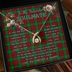 To My Beautiful Soulmate Necklace In Your Eyes I Have Found My Home Clan Kerr Modern Tartan Wishbone Dancing Necklace