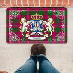 Doormat - Welcome Mat Scottish Crawford Modern Clan Badge Tartan Door Mat, Plaid Doormat