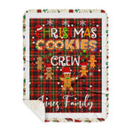 Personalized Gift Tartan Plaid Blanket Clan Innes of Moray With Christmas Cookie Baking Crew Christmas Gift Sherpa Blanket, tartan sherpa blanket,buffalo plaid sherpa blanket,christmas sherpa blanket,Christmas Throw Blanket,green plaid sherpa blanket,green sherpa blanket