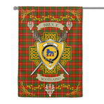 House Flag - Bruce Irish Shield Celtic Cross Tartan Garden Flag St Patrick's Day Garden Flag