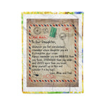 Scotstee Shop - Fleece Blanket - Daughter Gift Letter To Our Daughter Love From Mom and Dad Fleece Blanket