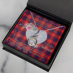 Rising Phoenix Necklace - Valentine Necklace Clan Hamilton Tartan Gift for Girlfriend, Gift for My Wife Rising Phoenix Necklace