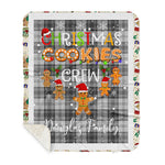 Personalized Gift Tartan Plaid Blanket Clan Douglas Grey Modern With Christmas Cookie Baking Crew Christmas Gift Sherpa Blanket, tartan sherpa blanket,buffalo plaid sherpa blanket,christmas sherpa blanket,Christmas Throw Blanket,green plaid sherpa blanket,green sherpa blanket
