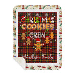 Personalized Gift Tartan Plaid Blanket Clan MacAlister of Skye With Christmas Cookie Baking Crew Christmas Gift Sherpa Blanket, tartan sherpa blanket,buffalo plaid sherpa blanket,christmas sherpa blanket,Christmas Throw Blanket,green plaid sherpa blanket,green sherpa blanket