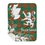 Sherpa Blanket - Tartan Blanket Thistle and Lion Scottish Clan Menzies Green Ancient Plaid Blanket, plaid sherpa blanket queen,purple sherpa blanket,queen sherpa blanket,queen size sherpa blanket,red sherpa blanket,scottish tartan blankets,sherpa blanket,sherpa christmas blanket