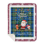 Personalized Gift Tartan Plaid Blanket Clan MacCorquodale With Funny Santa Snowman Reindeer Merry Christmas Gift Sherpa Blanket, blue plaid sherpa blanket,blue tartan sherpa blanket,Buchan,buffalo plaid sherpa blanket,christmas sherpa blanket,Christmas Throw Blanket