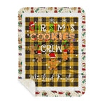 Personalized Gift Tartan Plaid Blanket Clan MacLeod of Lewis Ancient With Christmas Cookie Baking Crew Christmas Gift Sherpa Blanket, tartan sherpa blanket,buffalo plaid sherpa blanket,christmas sherpa blanket,Christmas Throw Blanket,green plaid sherpa blanket,green sherpa blanket