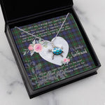 Sea Turtle Necklace Gift for My Beautiful Girlfriend Valentines Necklace Clan Mowat Tartan Blue Turtle Necklace
