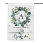 Scotstee Shop - Personal Name Monogram Clan Abernethy Tartan Garden Flag Family Name Scottish
