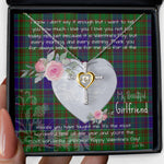 Gift For My Beautiful Girlfriend Necklace Valentine Necklace Clan Adam Hunting Tartan Cross Dancing Necklace Scottish Tartan Jewelry