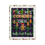 Personalized Gift Tartan Plaid Blanket Clan Sutherland With Christmas Cookie Baking Crew Christmas Gift Blanket, Plaid Blanket, Christmas Fleece Blanket, Christmas Blanket, Tartan Blanket, Scottish Blanket, Scotland Blanket, Family Name Blanket, Custom Blanket, Personalized Blanket