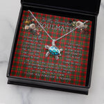 Sea Turtle Necklace To My Beautiful Soulmate Necklace In Your Eyes I Have Found My Home Clan Hunter USA Tartan Blue Turtle Necklace