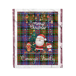 Personalized Gift Tartan Plaid Blanket Clan Carnegie Ancient With Funny Santa Snowman Reindeer Merry Christmas Fleece Blanket, Home Living Room, Plaid Blanket, Tartan Blanket, Scottish Blanket, Buffalo fleece blanket, Christmas Blanket