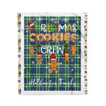 Personalized Gift Tartan Plaid Blanket Clan Haliburton With Christmas Cookie Baking Crew Christmas Gift Blanket, Plaid Blanket, Christmas Fleece Blanket, Christmas Blanket, Tartan Blanket, Scottish Blanket, Scotland Blanket, Family Name Blanket, Custom Blanket, Personalized Blanket