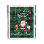 Personalized Gift Tartan Plaid Blanket Clan MacAlpine With Funny Santa Snowman Reindeer Merry Christmas Fleece Blanket, Home Living Room, Plaid Blanket, Tartan Blanket, Scottish Blanket, Buffalo fleece blanket, Christmas Blanket