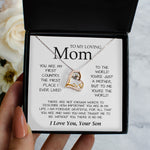 To My Loving Mom Necklace You're The World Necklace Gift For Mom From Son Forever Love Necklace