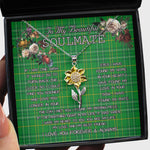 To My Beautiful Soulmate Sunflower Necklace In Your Eyes I Have Found My Home Clan Masterton Tartan Jewelry For Girlfriend