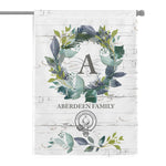 Scotstee Shop - Personal Name Monogram Clan Aberdeen Tartan Garden Flag Family Name Scottish