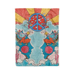 Scotstee Shop - Scotstee Shop Blanket Face Sun Peace Hippie Fleece Blanket