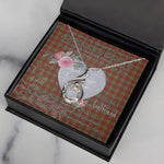Rising Phoenix Necklace - Valentine Necklace Clan Leask Modern Tartan Gift for Girlfriend, Gift for My Wife Rising Phoenix Necklace