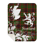 Sherpa Blanket - Tartan Blanket Thistle and Lion Scottish Clan Buchan Plaid Blanket, plaid sherpa blanket queen,purple sherpa blanket,queen sherpa blanket,queen size sherpa blanket,red sherpa blanket,scottish tartan blankets,sherpa blanket,sherpa christmas blanket